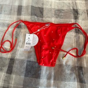 PilyQ Pq Swim M heart bottoms. NWT